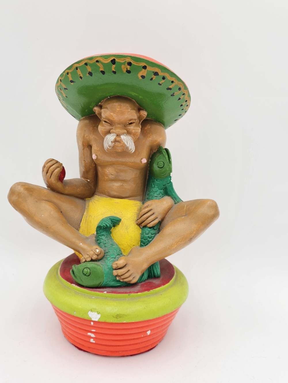 Man With Sombrero And Fish